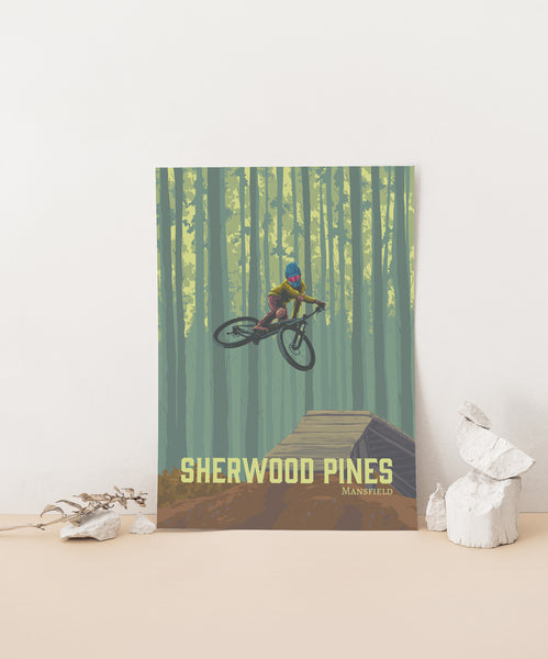 Sherwood Pines Mountain Biking Travel Poster