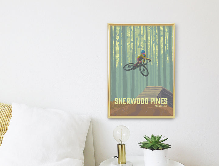 Sherwood Pines Mountain Biking Travel Poster