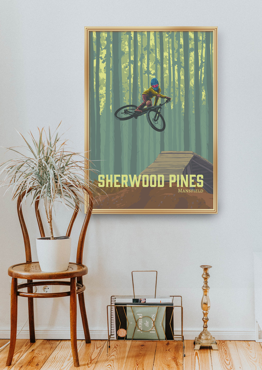 Sherwood Pines Mountain Biking Travel Poster