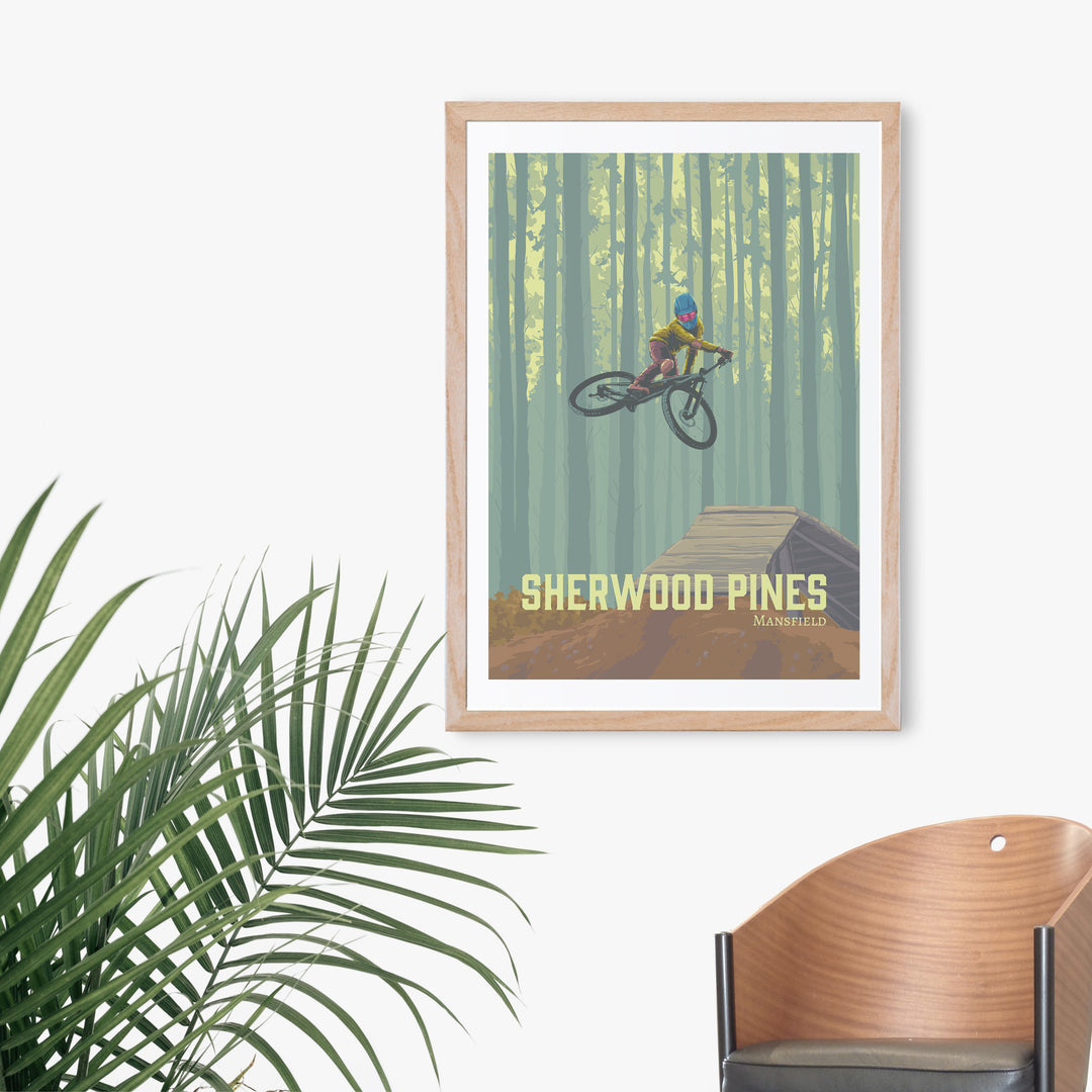 Sherwood Pines Mountain Biking Travel Poster