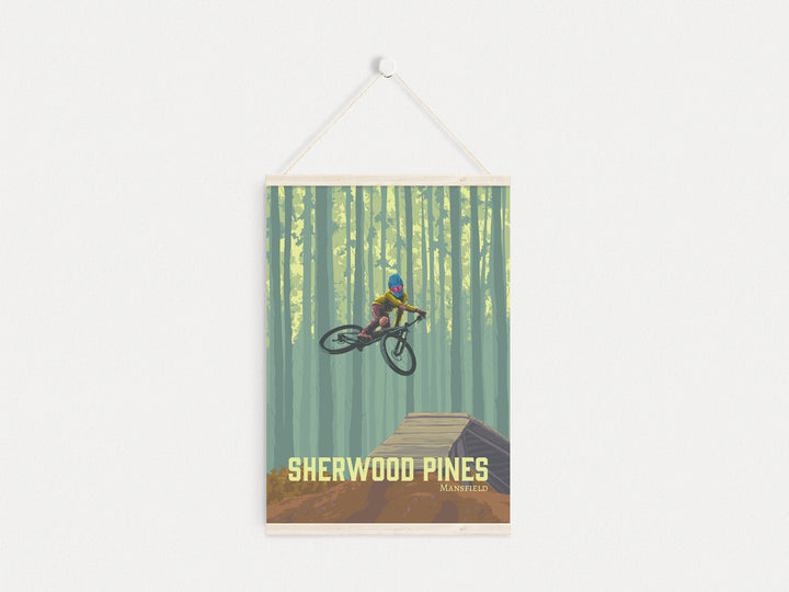 Sherwood Pines Mountain Biking Travel Poster