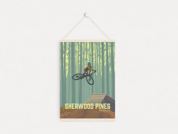 Sherwood Pines Mountain Biking Travel Poster