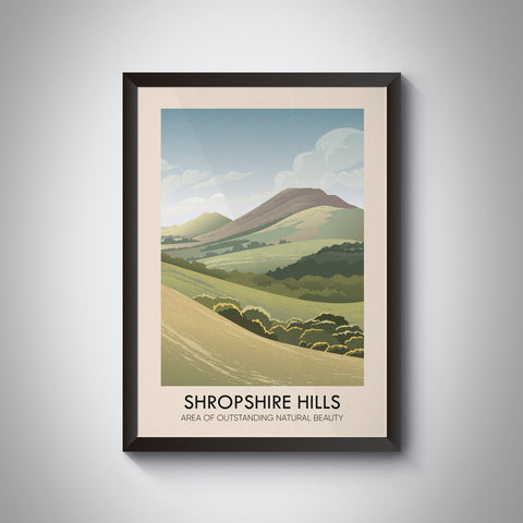 Shropshire Hills AONB Travel Poster
