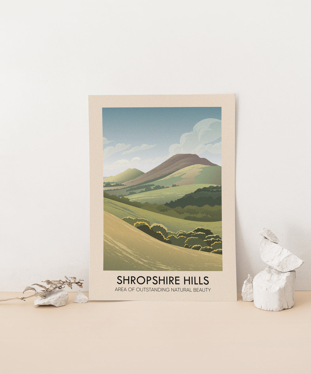 Shropshire Hills AONB Travel Poster