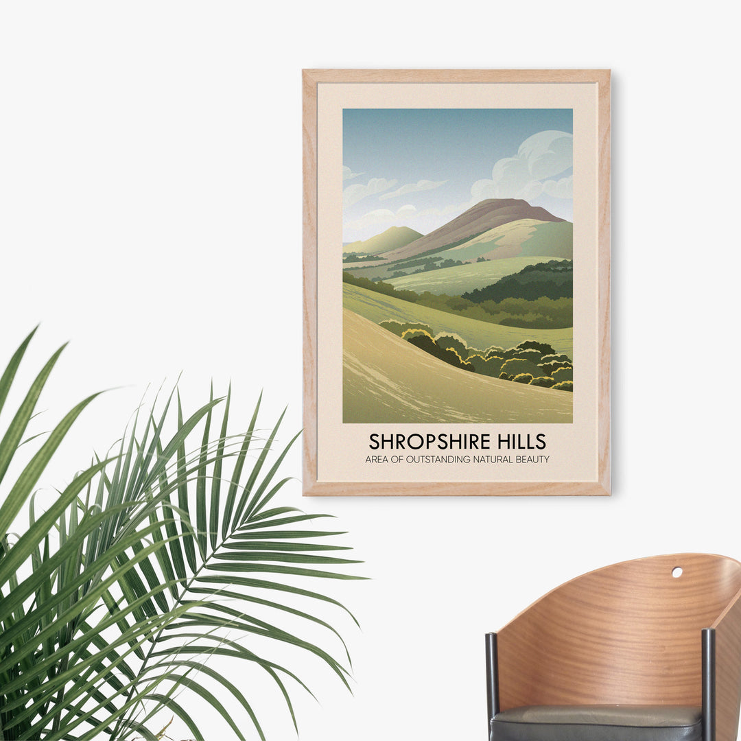 Shropshire Hills AONB Travel Poster