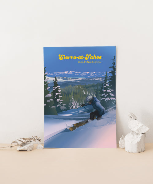 Sierra at Tahoe Ski Resort Travel Poster