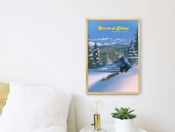 Sierra at Tahoe Ski Resort Travel Poster