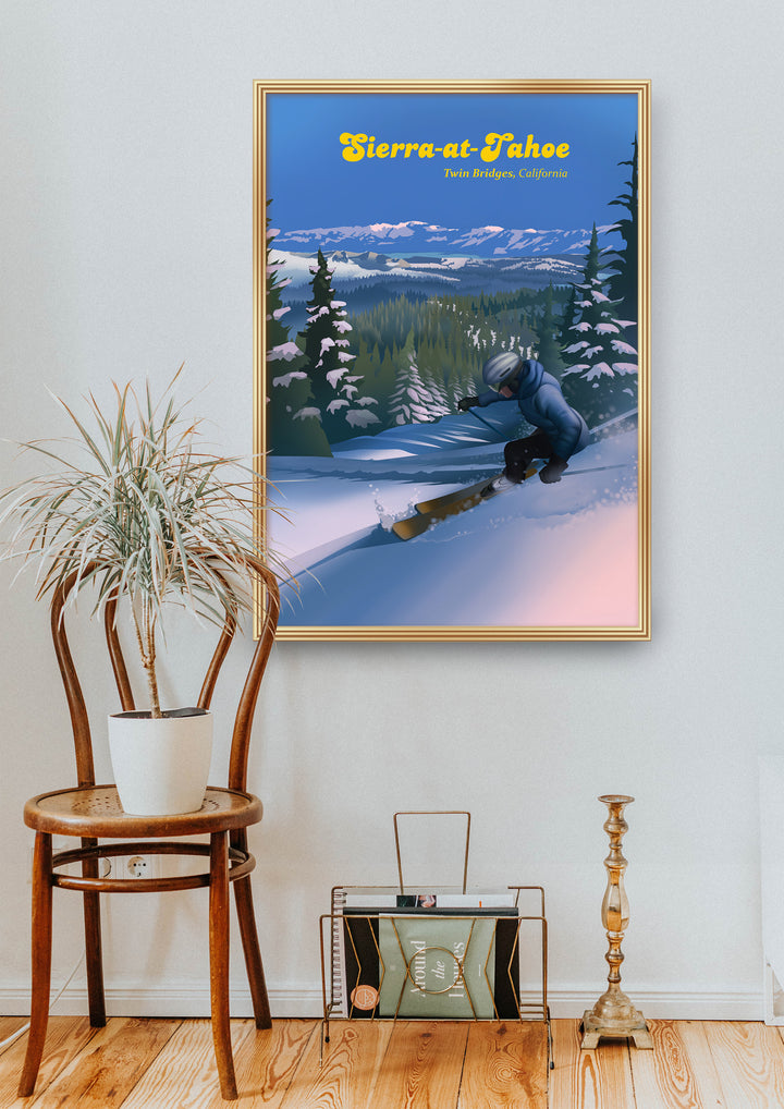 Sierra at Tahoe Ski Resort Travel Poster