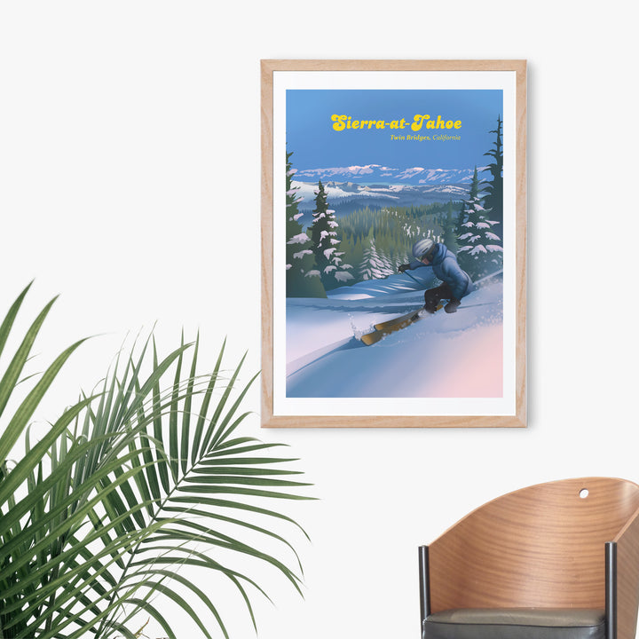 Sierra at Tahoe Ski Resort Travel Poster