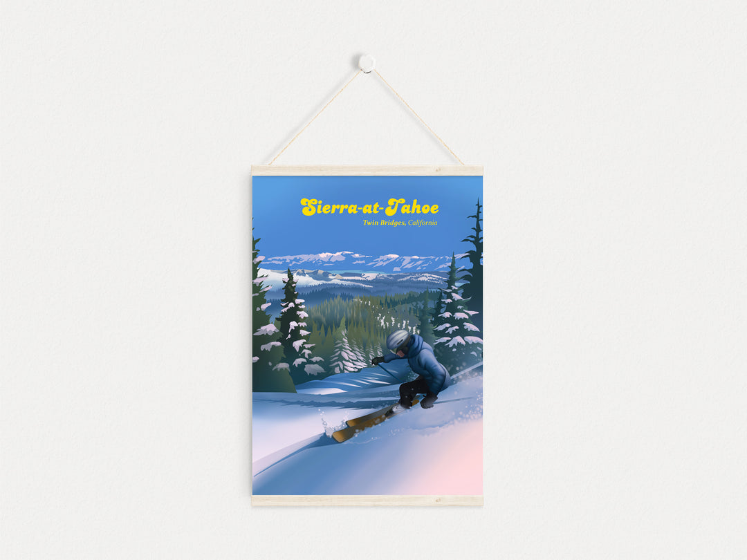 Sierra at Tahoe Ski Resort Travel Poster