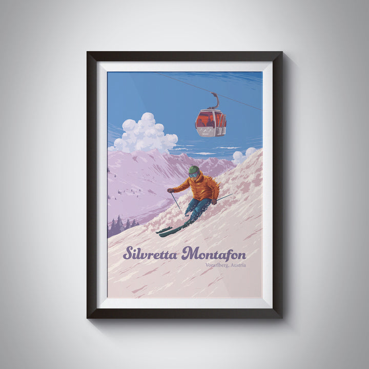 Silvretta Montafon Ski Resort Travel Poster