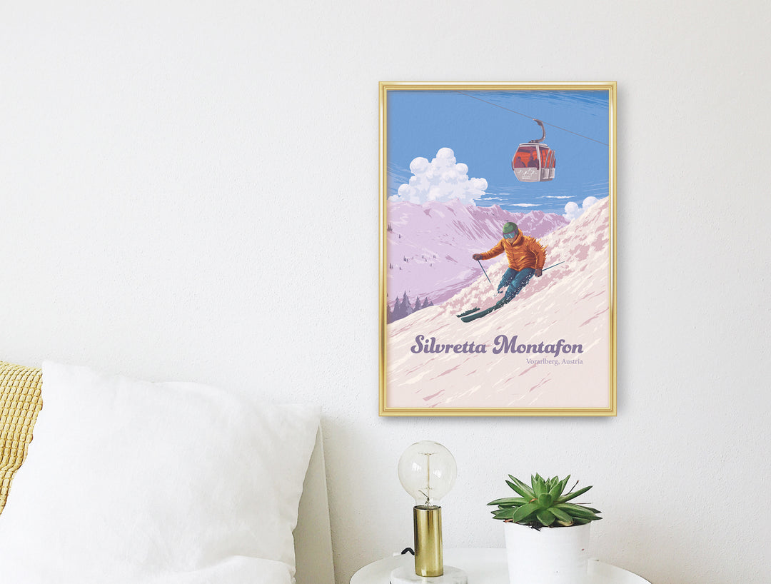 Silvretta Montafon Ski Resort Travel Poster