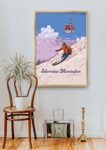 Silvretta Montafon Ski Resort Travel Poster