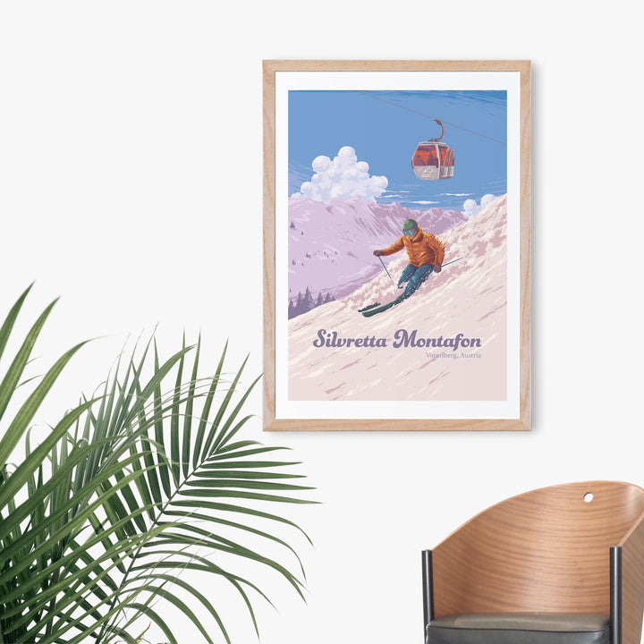 Silvretta Montafon Ski Resort Travel Poster