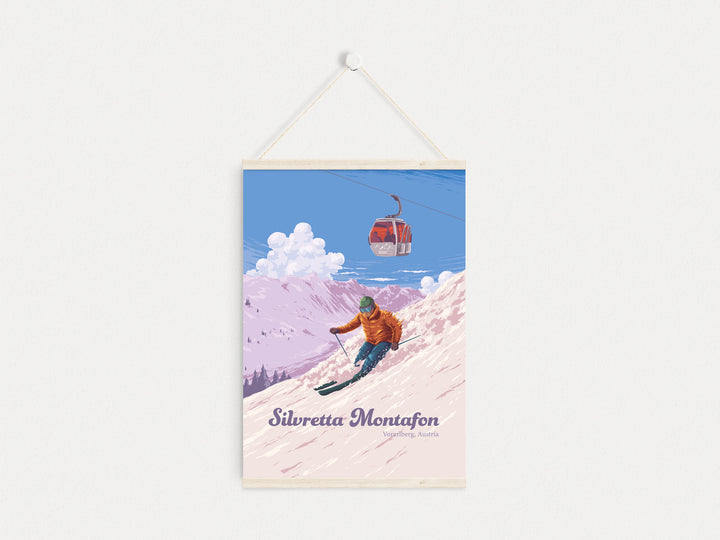 Silvretta Montafon Ski Resort Travel Poster