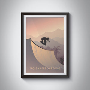 Go Skateboarding Travel Poster