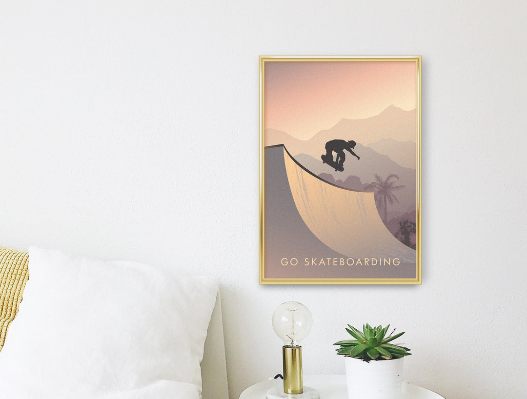 Go Skateboarding Travel Poster