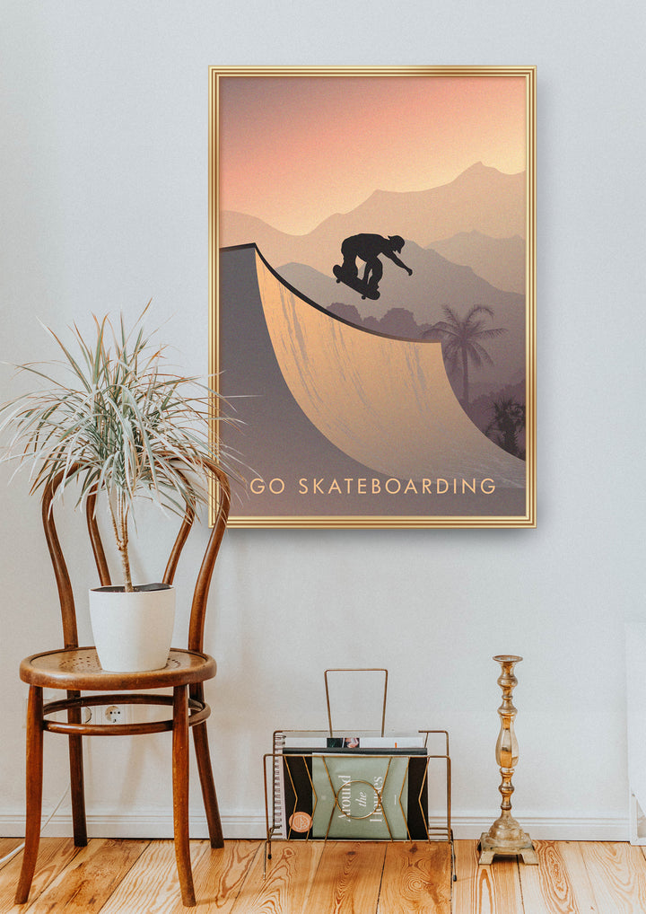 Go Skateboarding Travel Poster