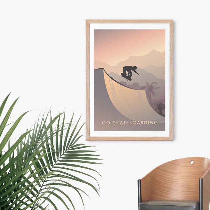 Go Skateboarding Travel Poster