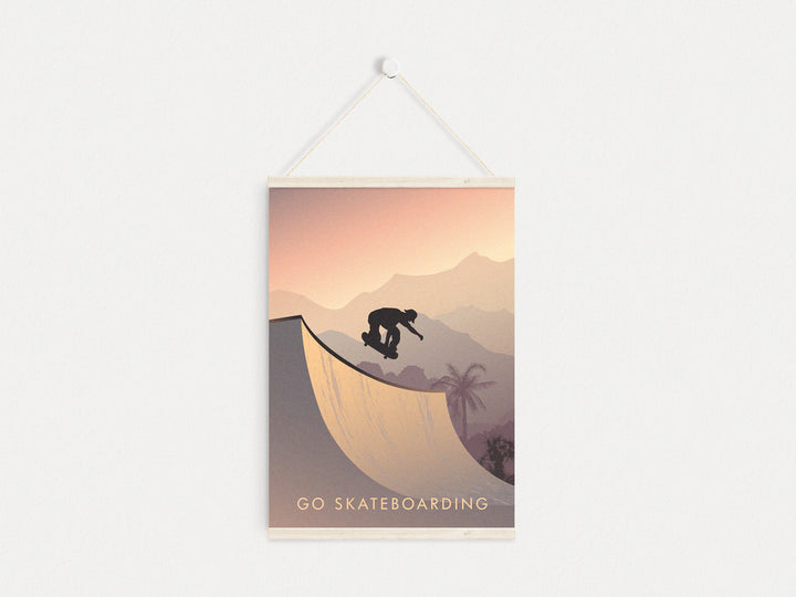 Go Skateboarding Travel Poster