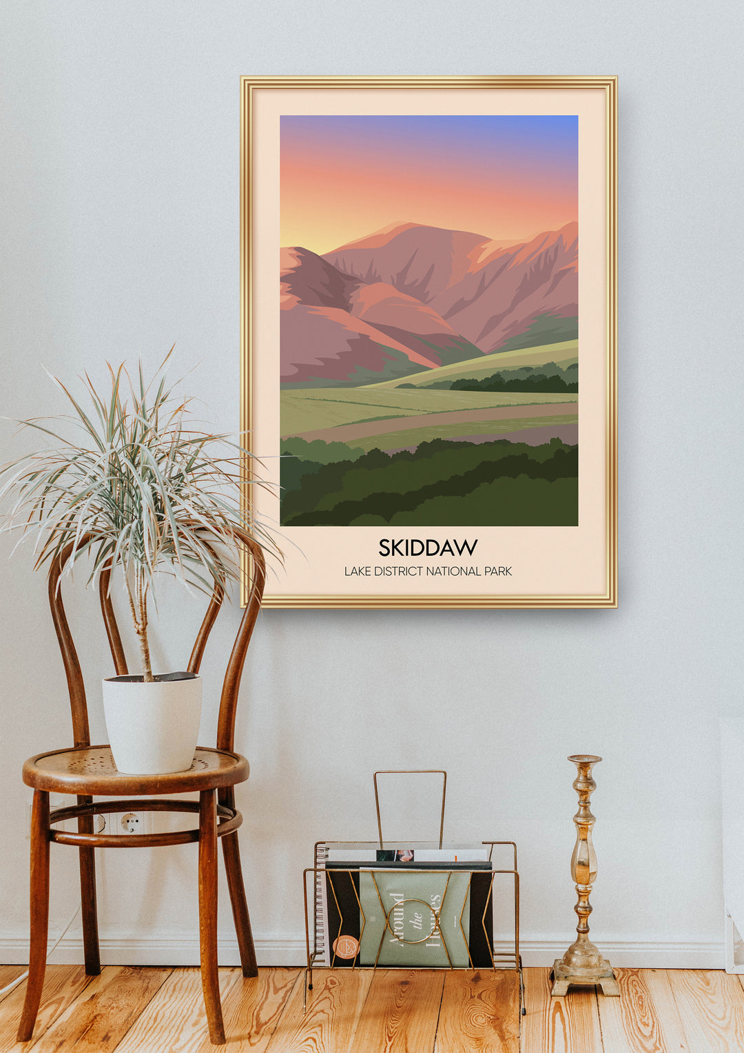 Skiddaw Lake District Travel Poster