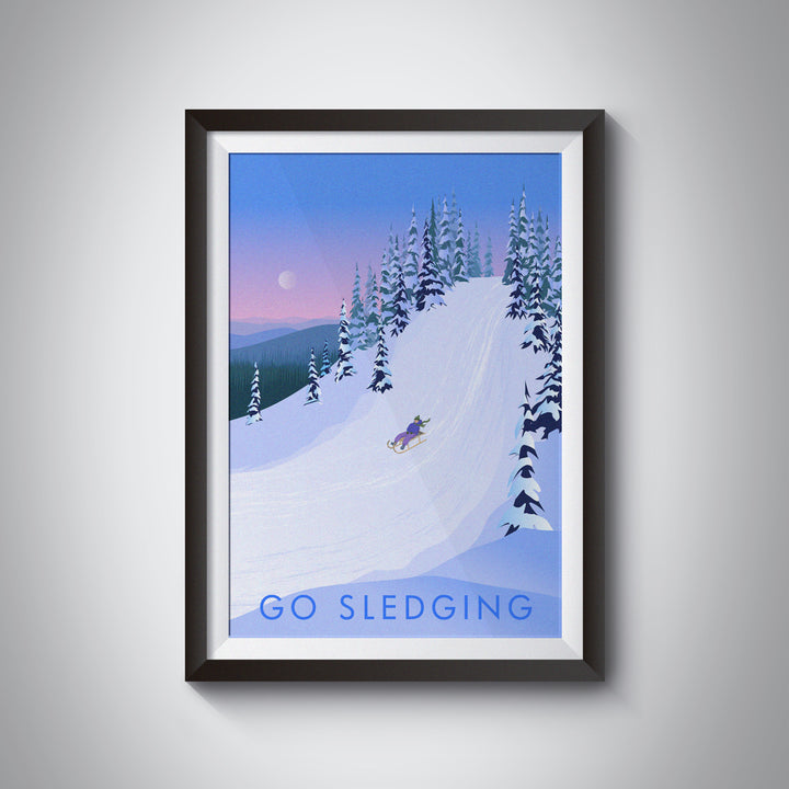 Go Sledging Travel Poster