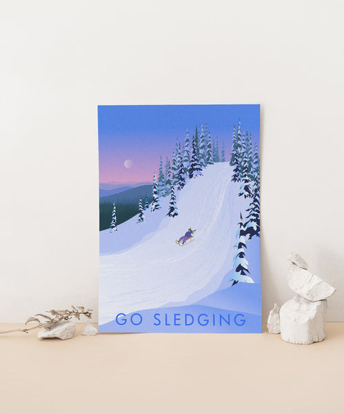 Go Sledging Travel Poster