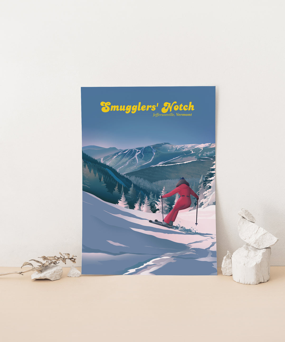 Smugglers Notch Ski Resort Travel Poster