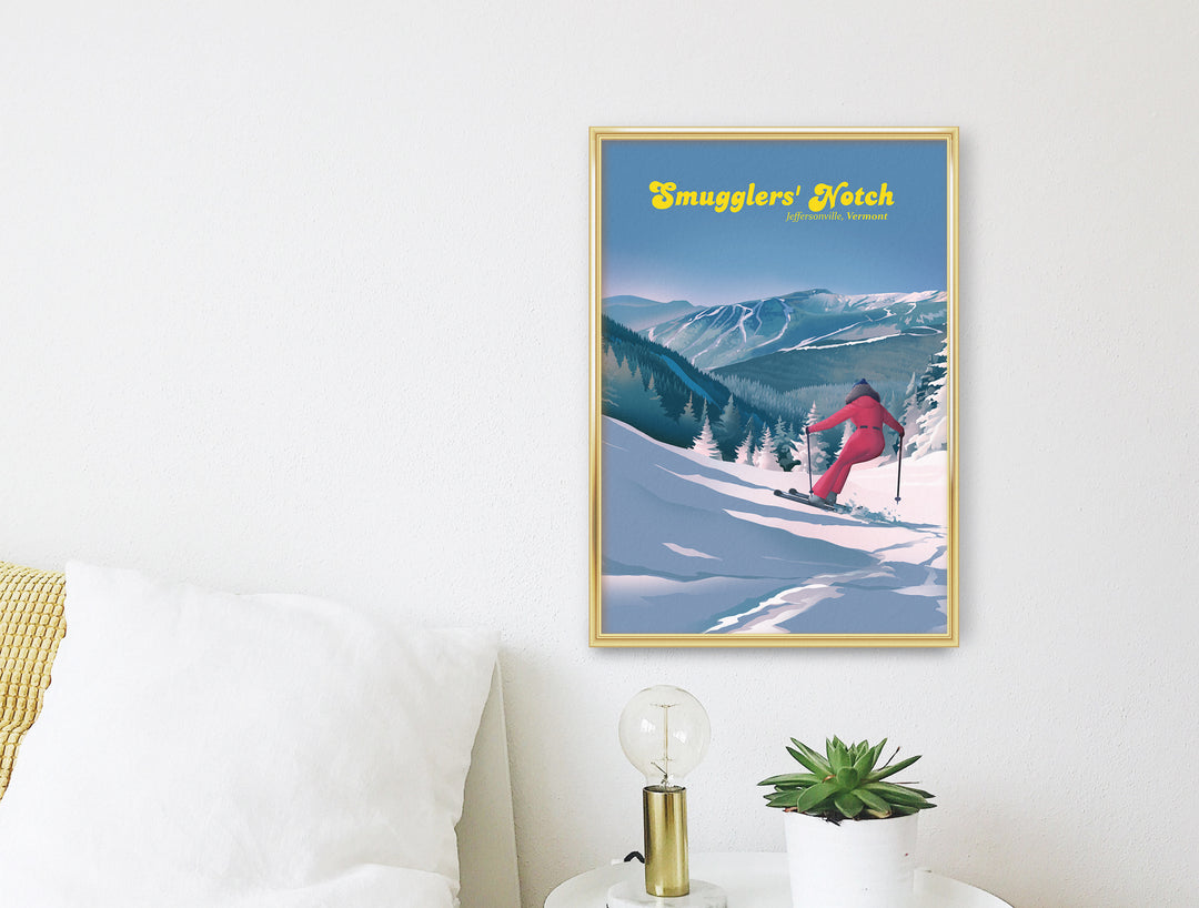 Smugglers Notch Ski Resort Travel Poster