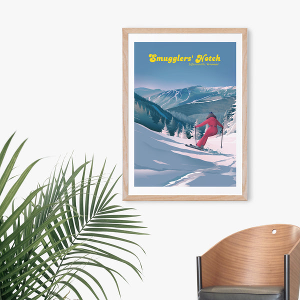 Smugglers Notch Ski Resort Travel Poster