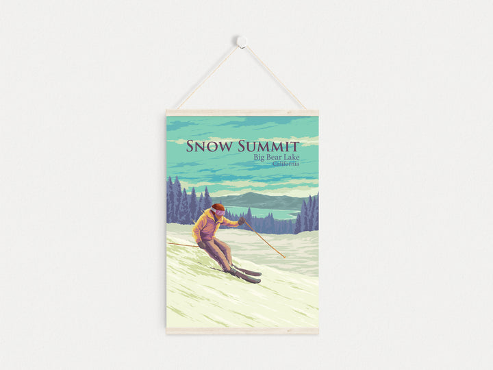 Snow Summit California Ski Resort Travel Poster