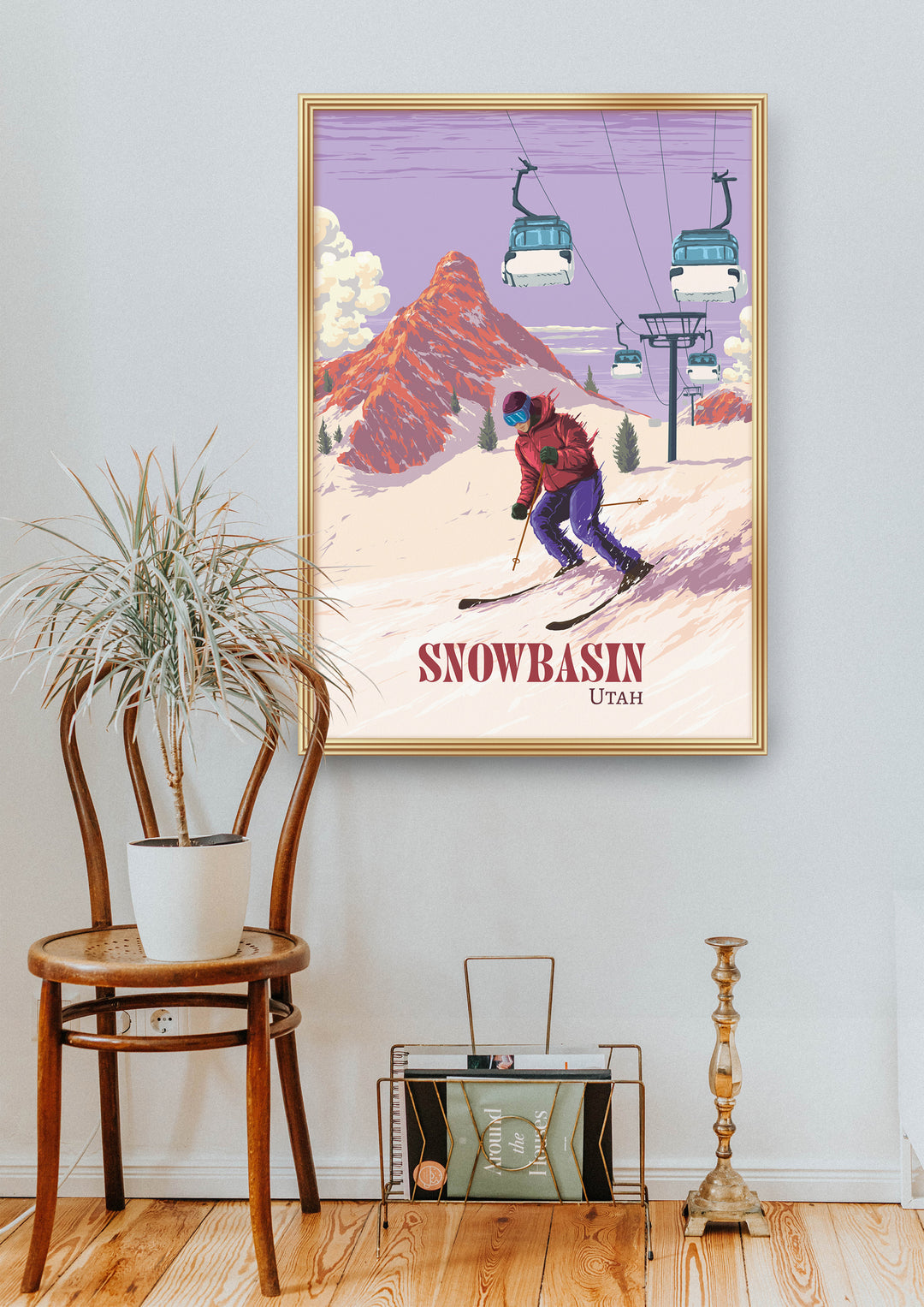 Snowbasin Utah Ski Resort Travel Poster