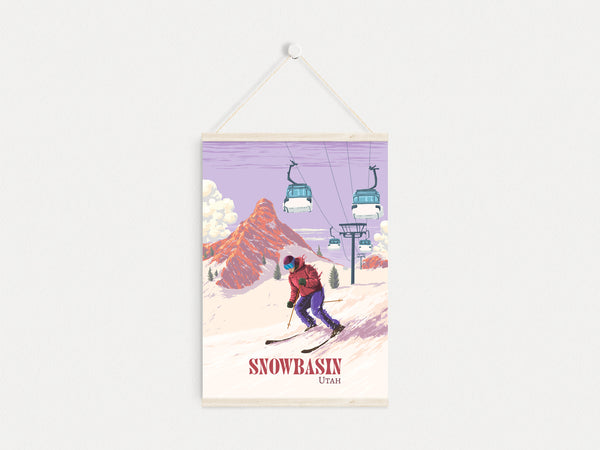 Snowbasin Utah Ski Resort Travel Poster