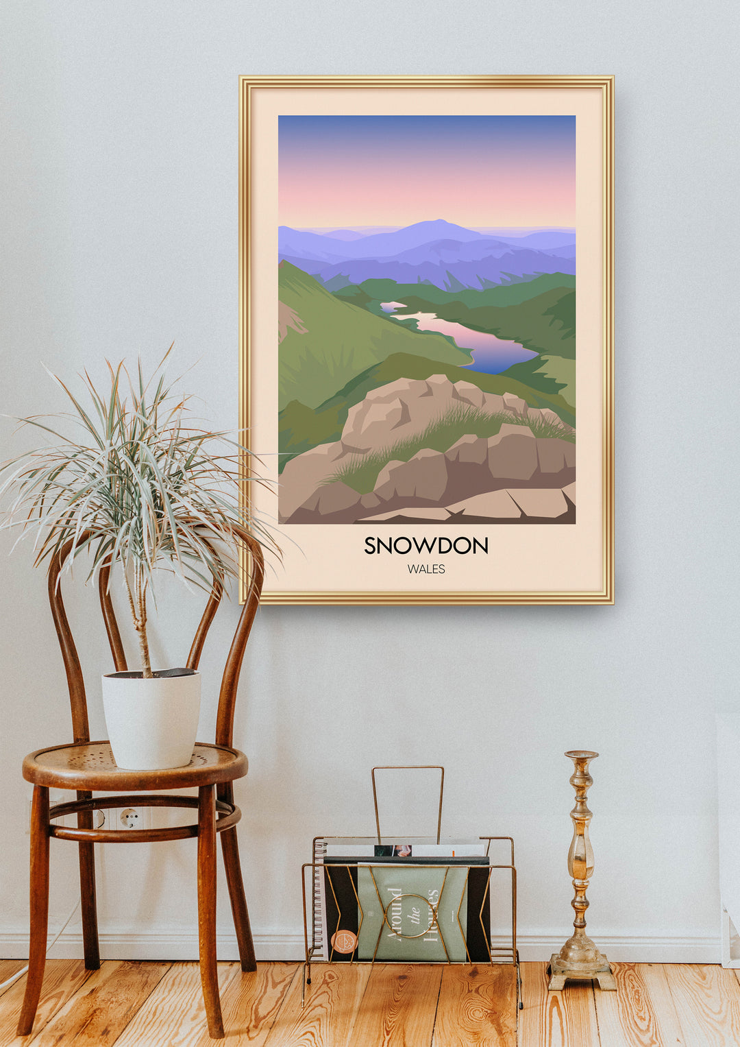 Mount Snowdon Modern Travel Poster