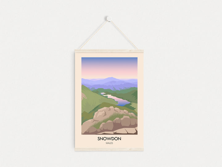 Mount Snowdon Modern Travel Poster