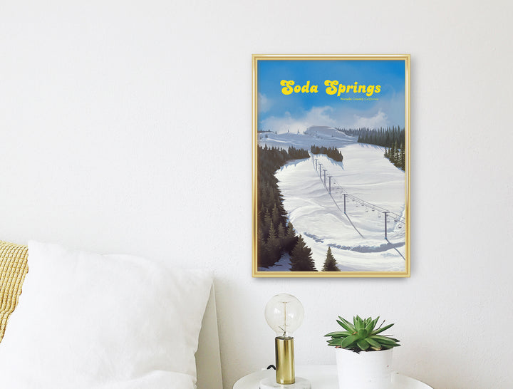 Soda Springs California Ski Resort Travel Poster