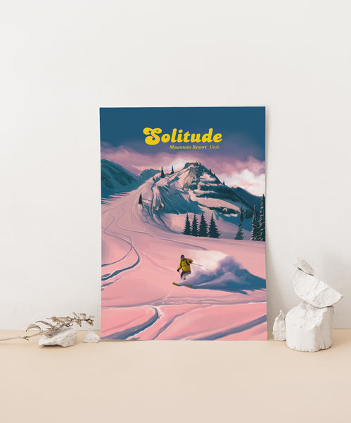 Solitude Utah Ski Resort Travel Poster