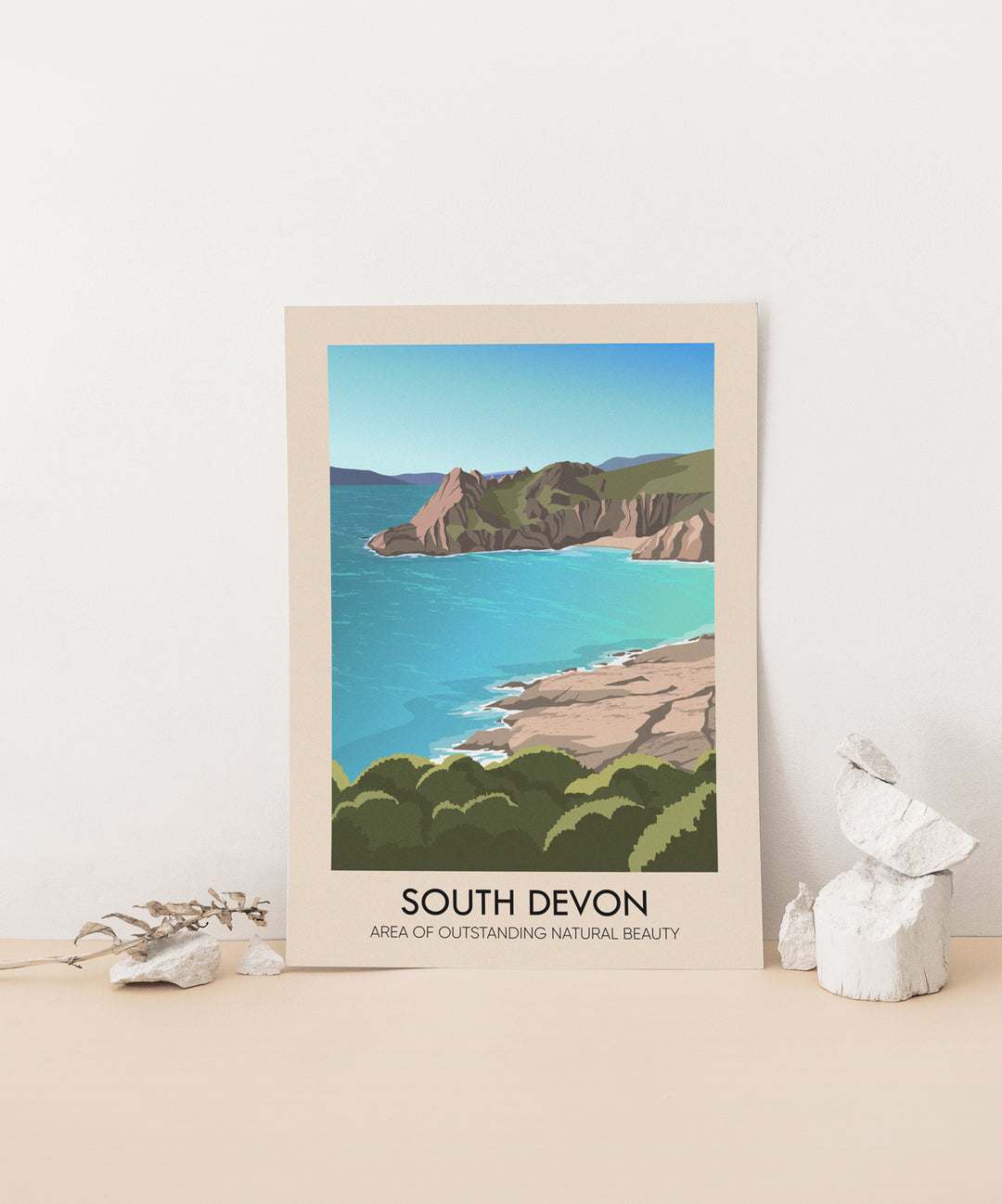 South Devon AONB Travel Poster