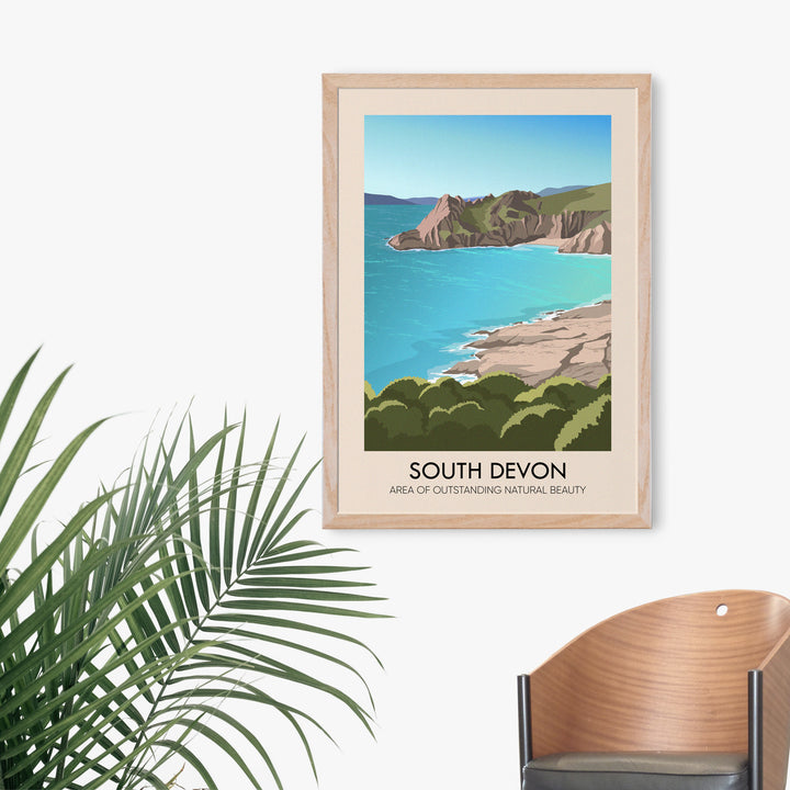 South Devon AONB Travel Poster