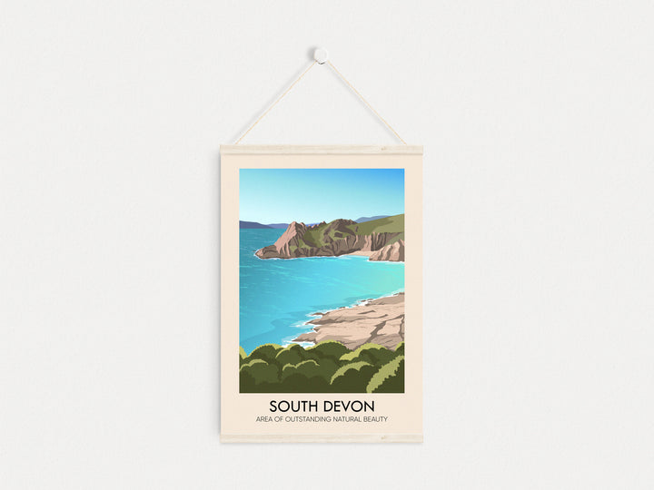 South Devon AONB Travel Poster