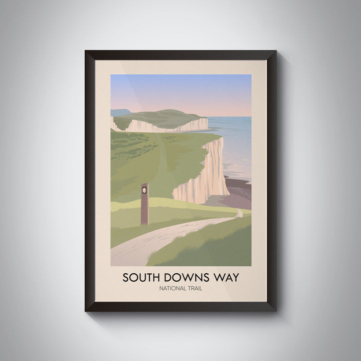 South Downs Way National Trail Modern Travel Poster