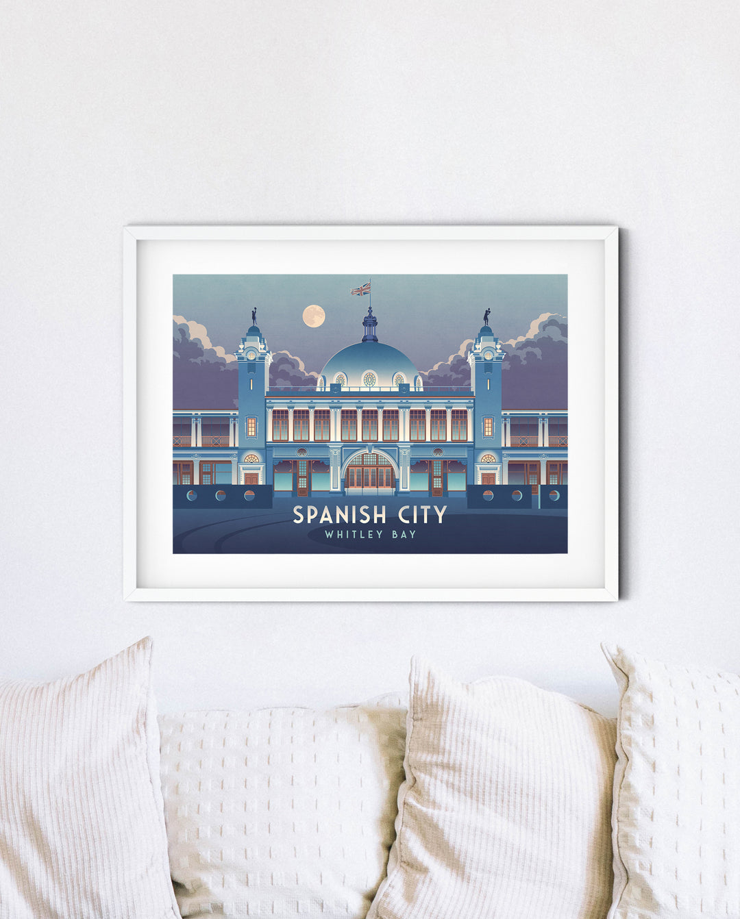 Spanish City Whitley Bay Travel Poster