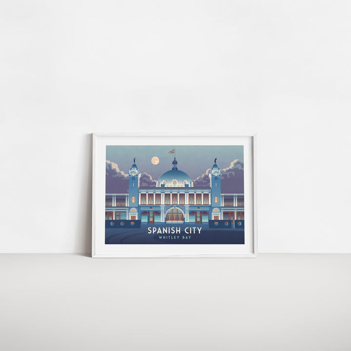 Spanish City Whitley Bay Travel Poster