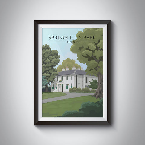 Springfield Park London Travel Poster