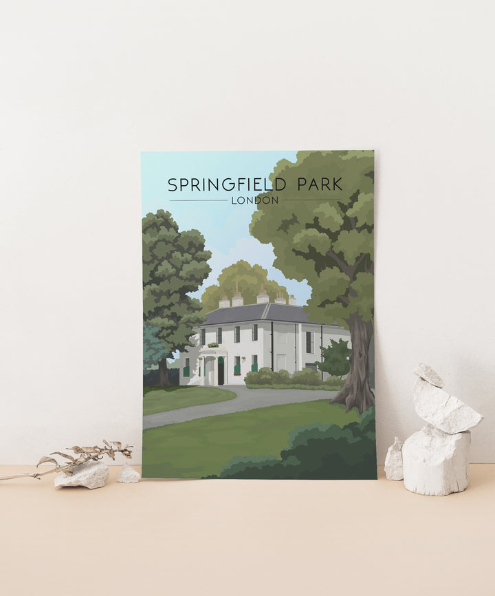 Springfield Park London Travel Poster