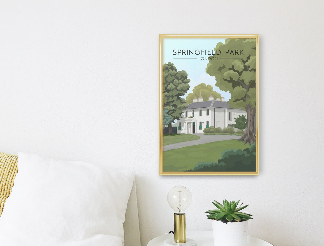 Springfield Park London Travel Poster