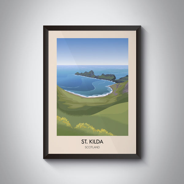 St Kilda Scotland Travel Poster