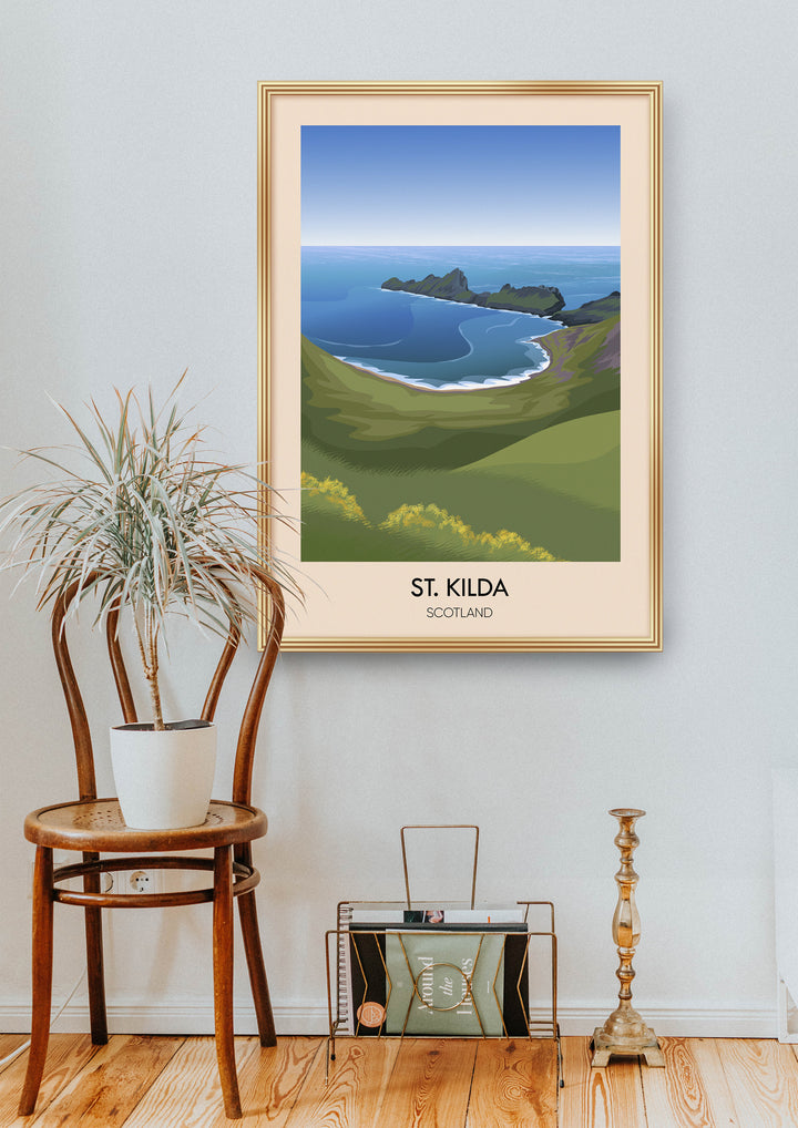 St Kilda Scotland Travel Poster