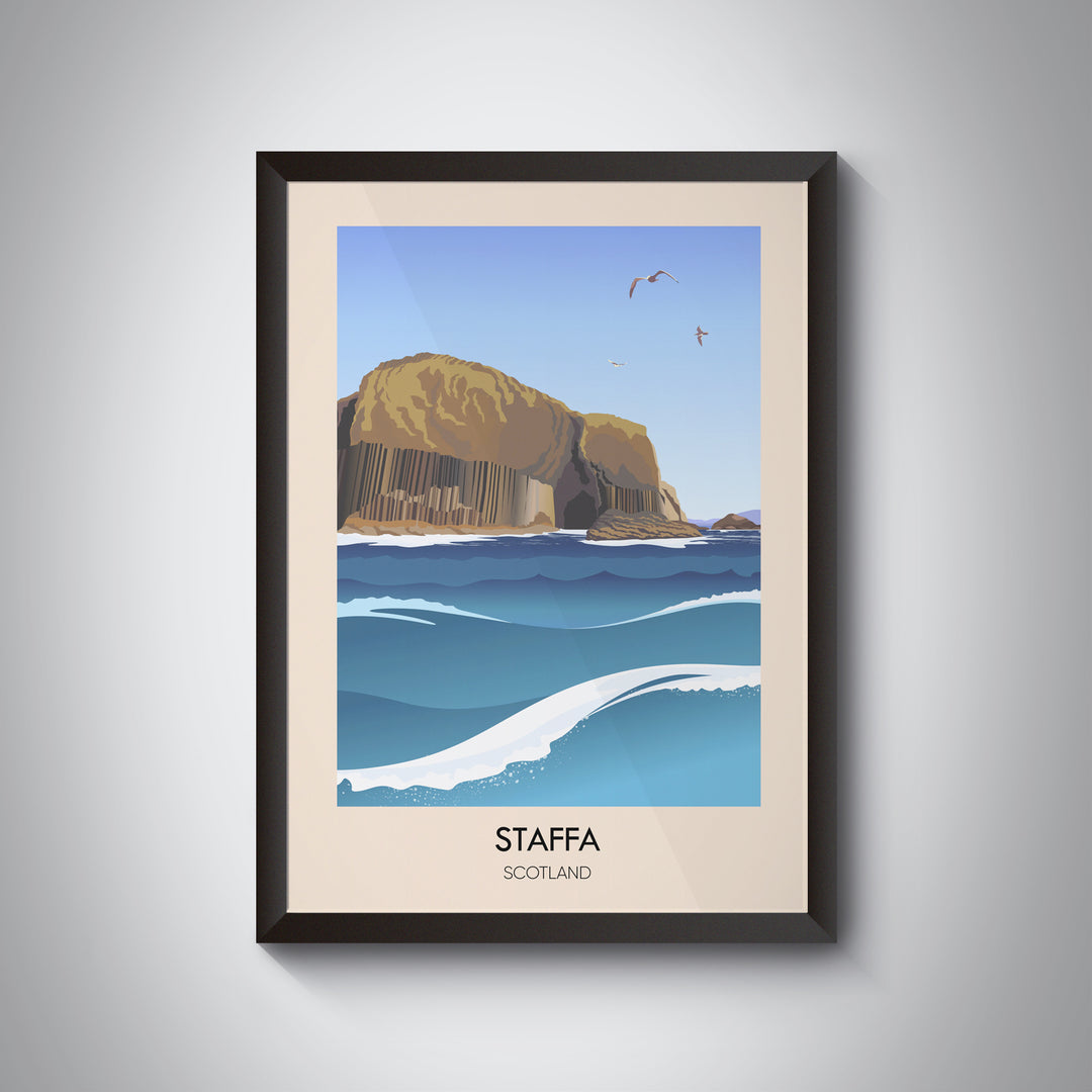 Staffa Scotland Travel Poster