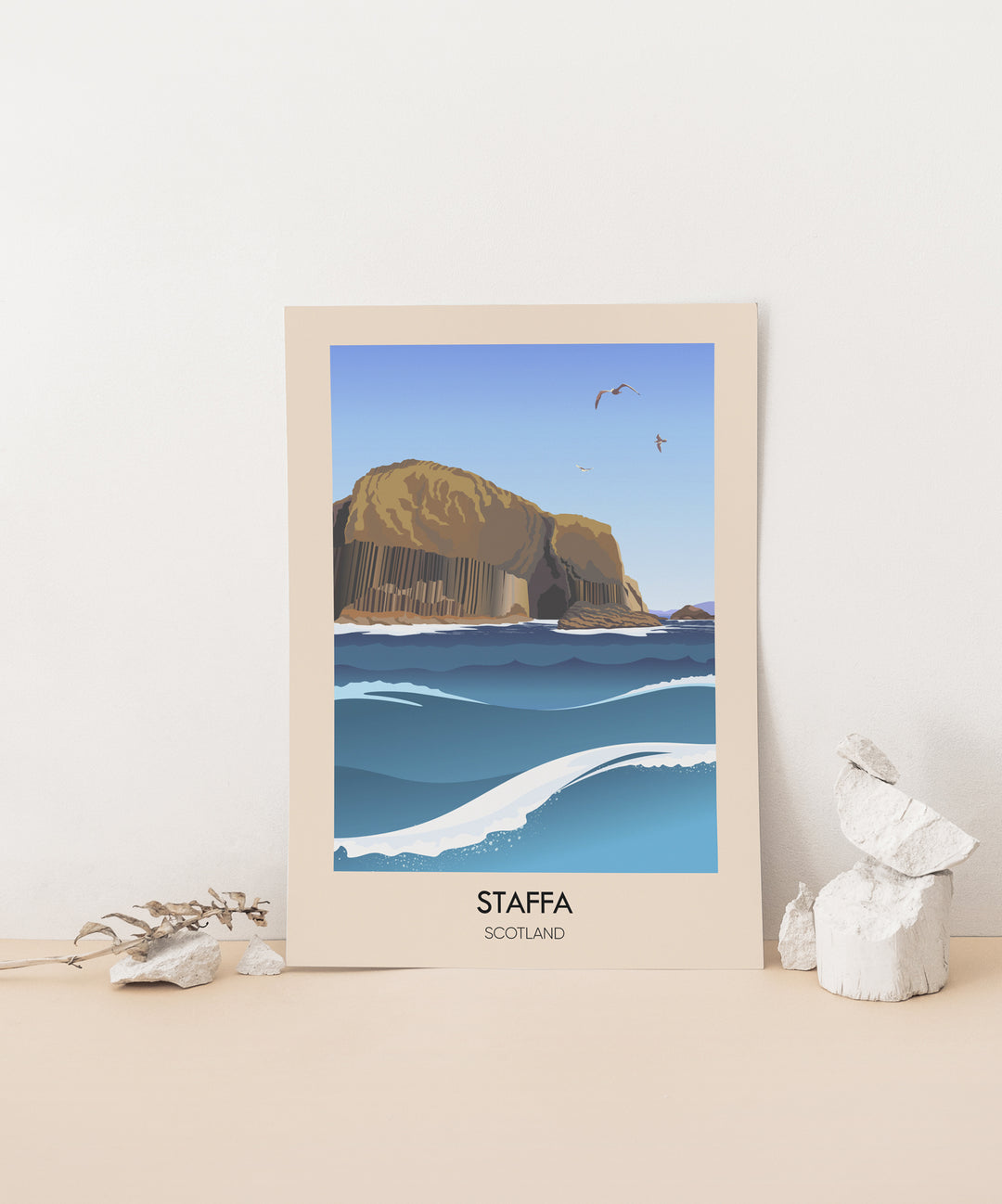 Staffa Scotland Travel Poster